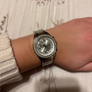 Silver Fossil Watch